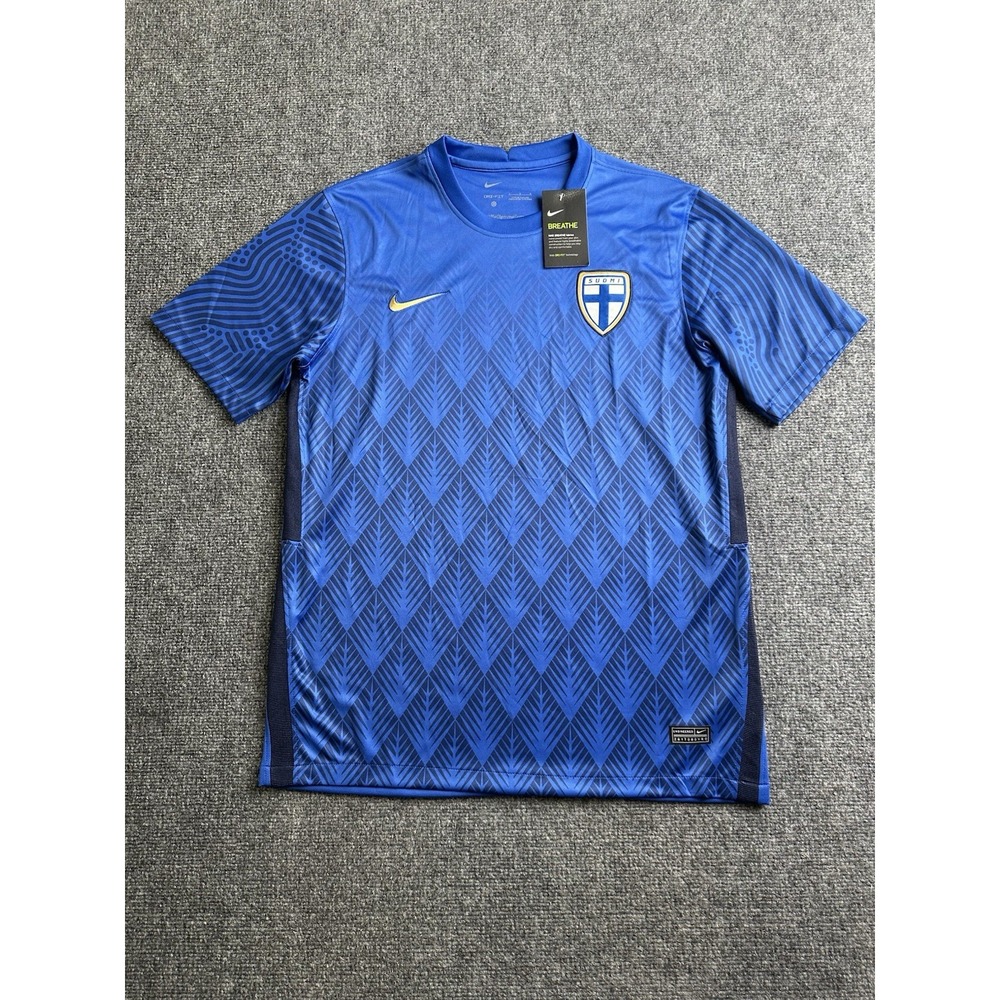 2020-22 Mens Finland Nike Away Soccer Jersey New With Tags, Size L